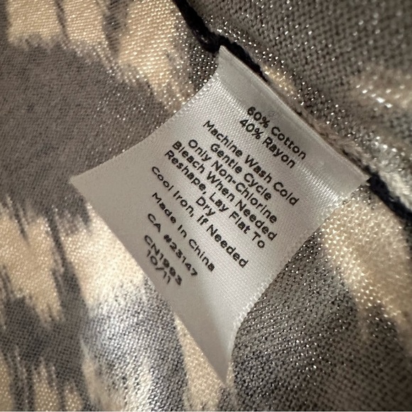 Talbots | Blue Patterned Button Down Cardigan Sweater Size Small Petite - Picture 6 of 6